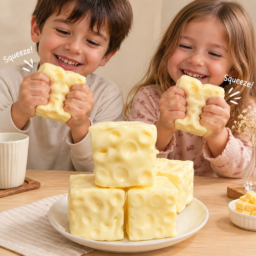 Cheese Shaped Squishy Cube